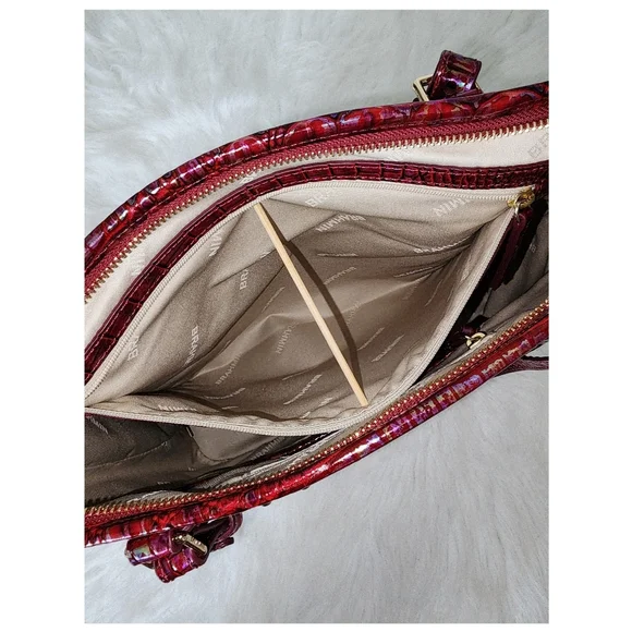 NWT Brahmin Medium Asher Sangria Melbourne Tote/dustbag - Picture 10 of 12